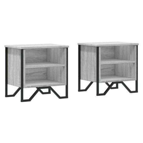 vidaXL Nočný stolík dub sonoma 2 ks 40x30x40 cm kompozitné drevo