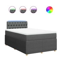 vidaXL Boxspring posteľ s matracom, tmavosivá 120x190 cm, látka
