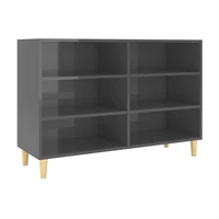 vidaXL Komoda, lesklá sivá 103,5x35x70 cm, kompozitné drevo