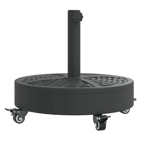 vidaXL Podstavec pod slnečník s kolesami pre Ø38/48 mm tyče 27 kg kruh
