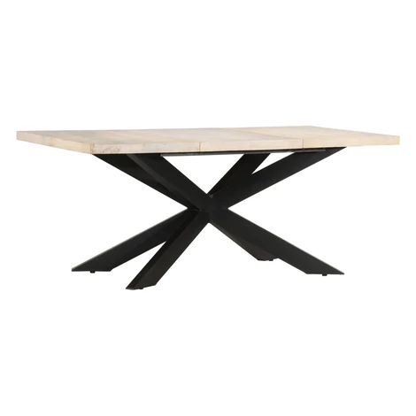 vidaXL Jedálenský stôl 180x90x76 cm bielený mangovníkový masív