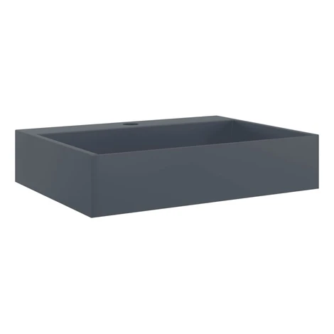 vidaXL Umývadlo minerálny/mramorový odliatok 50x38x11cm antracitové