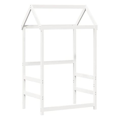 vidaXL Strecha na detskú posteľ biela 98x70x176,5 cm borovicový masív