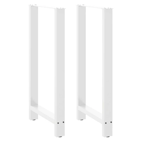 vidaXL Nohy barového stola, biele, 2 ks, 60 x (110-111) cm, oceľové