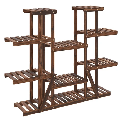 vidaXL Stojan na kvetiny 110x25x110,5 cm masívna jedľa