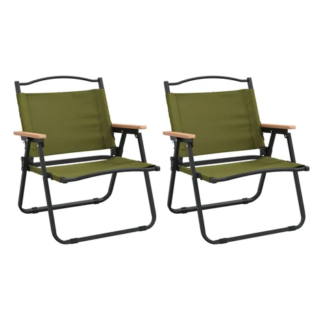 vidaXL Kempingové stoličky 2 ks zelené 54x43x59 cm oxfordská látka