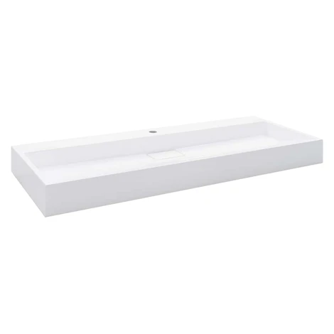 vidaXL Umývadlo z minerálneho/mramoroveho odliatku 120x46x11 cm biele