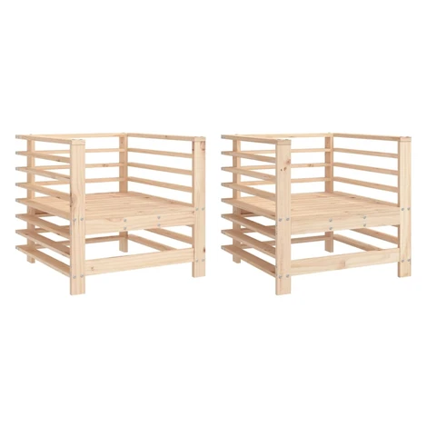vidaXL Záhradné stoličky 2 ks borovicový masív