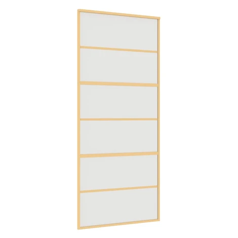 vidaXL Posuvné dvere zlaté 90x205 cm matné ESG sklo a hliník