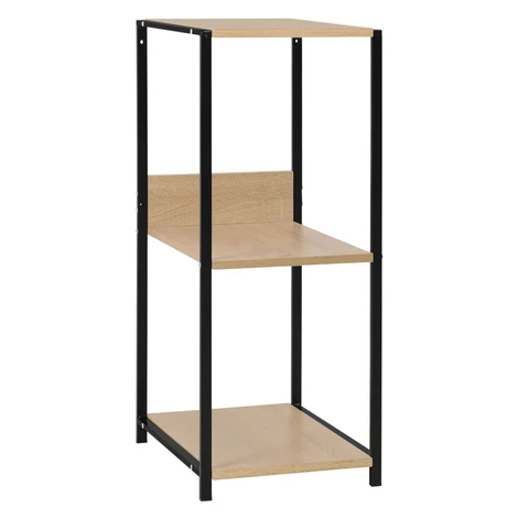 vidaXL Malá knižnica, čierna a dub 33,5x39,6x79,7 cm, kompozitné drevo
