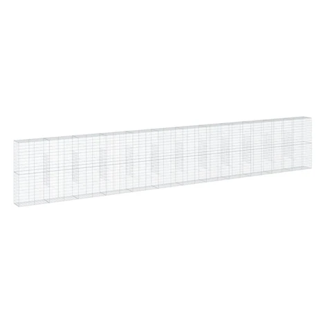 vidaXL Gabiónový kôš s krytom 1200x50x200 cm pozinkované železo