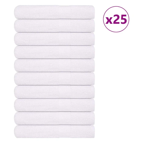 vidaXL Uteráky FROGN 25 ks biele 100x200 cm 360 g/m²