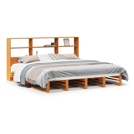 vidaXL Posteľ bez matraca voskovo hnedá 180x200 cm masívne drevo