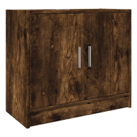 vidaXL Skrinka pod umývadlo dymový dub 63x29x55 cm spracované drevo