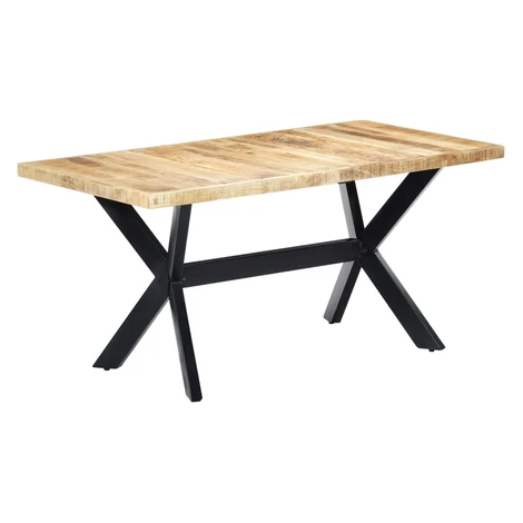 vidaXL Jedálenský stôl 160x80x75 cm masívne surové mangovníkové drevo