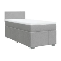 vidaXL Boxspring posteľ s matracom bledosivý 100x200 cm látka