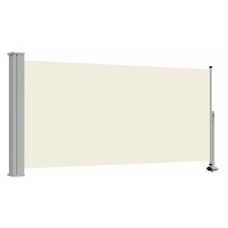 vidaXL Zaťahovacia bočná markíza na terasu 120x300 cm, krémová
