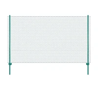 vidaXL Drôtené pletivo so stĺpikmi zelené 25x2 m oceľové