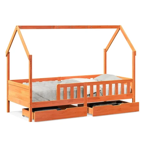 vidaXL Rám detskej postele so zásuvkami 90x200 cm masívna borovica