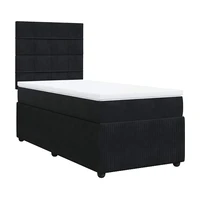 vidaXL Posteľný rám boxspring s matracom čierny 80x200 cm zamat