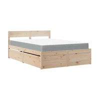 vidaXL Posteľ so zásuvkami a matracom 120x190 cm masívna borovica
