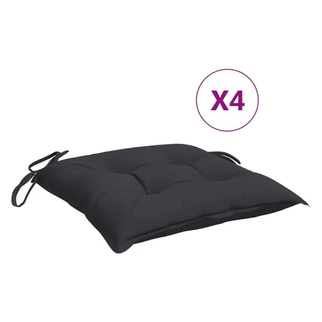 vidaXL Vankúše na paletové sedenie 4 ks čierne 50x50x7cm oxford. látka