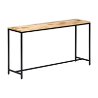 vidaXL Konzolový stolík 140x35x76 cm surové masívne mangovníkové drevo