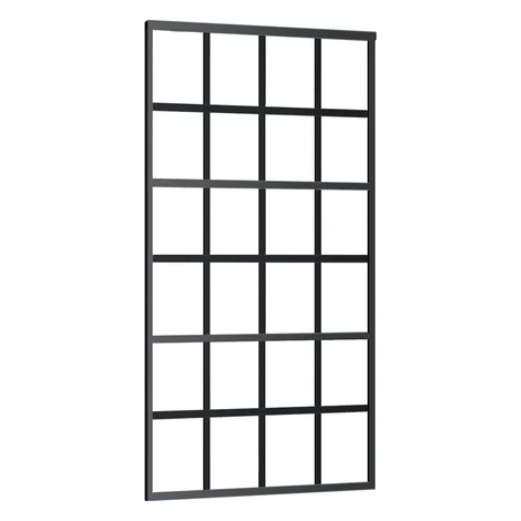 vidaXL Posuvné dvere ESG sklo a hliník 102x205 cm čierne