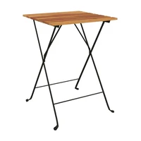 vidaXL SkladacĂ­ bistro stolĂ­k 55x54x71 cm tĂ­kovĂ˝ masĂ­v a oceÄľ