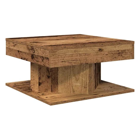 vidaXL konferenčný stolík Old Wood 55x55x30 cm Konštrukčné drevo
