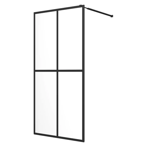 vidaXL Sprchová zástena walk-in, priehľadné tvrdené sklo 90x195 cm