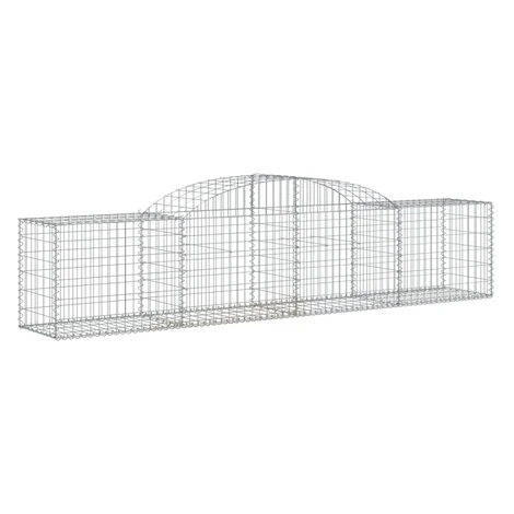 vidaXL Oblúkový gabionový kôš 300x50x60/80 cm pozinkované železo