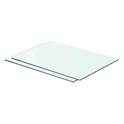 vidaXL Poličky 2 ks panel z priehľadného skla 50x30 cm