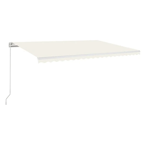 vidaXL Ručne zaťahovacia markíza s LED 500x350 cm krémová