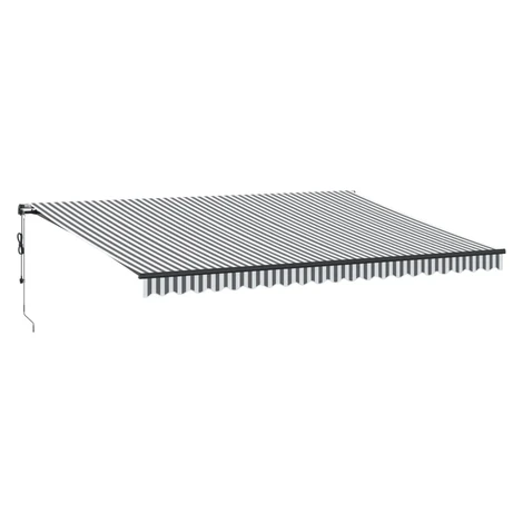 vidaXL Automaticky zaťahovacia markíza LED antracit a biela 500x350 cm