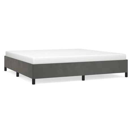 vidaXL Posteľ bez matraca tmavosivá 200x200 cm zamat