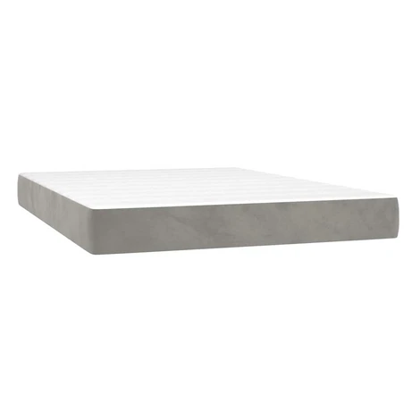 vidaXL Matrac s taštičkovými pružinami stredná tvrdosť bledosivý 120x210x20 cm zamat