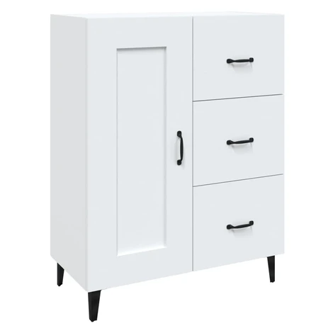 vidaXL Komoda biela 69,5x34x90 cm spracované drevo