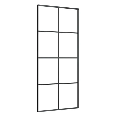 vidaXL Posuvné dvere hliník a sklo ESG 90x205 cm, čierne