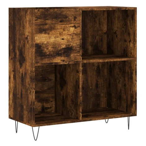 vidaXL Skrinka na platne dymový dub 84,5x38x48 cm kompozitné drevo