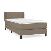 vidaXL Posteľný rám boxsping s matracom sivohnedý 80x200 cm látka