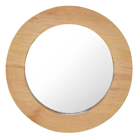 vidaXL Nástenné zrkadlo 40 cm tíkové okrúhle