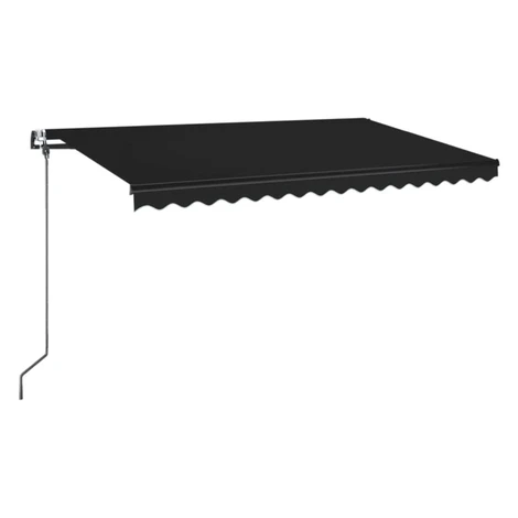 vidaXL Automatická markíza, LED a senzor vetra 450x350 cm, antracitová