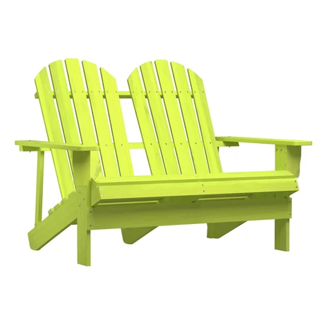vidaXL 2-miestna záhradná stolička Adirondack jedľový masív zelená