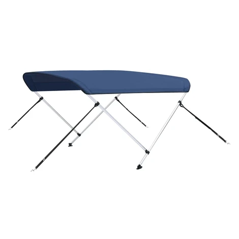 vidaXL Strieška Bimini s 2 oblúkmi námornícka modrá 180x150x110 cm