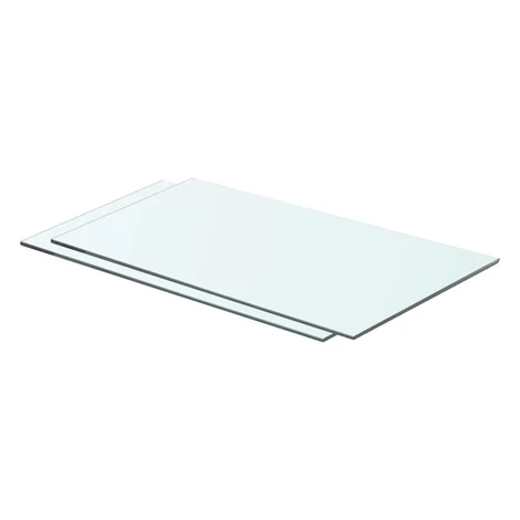 vidaXL Poličky 2 ks panel z priehľadného skla 60x30 cm