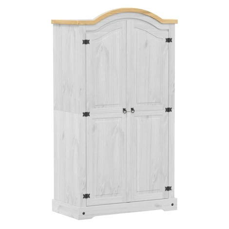 vidaXL Šatník Corona biely 102x52x186 cm borovicový masív