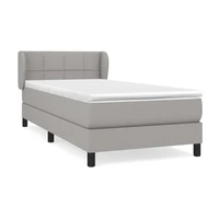 vidaXL Posteľný rám boxsping s matracom bledosivý 80x200 cm látka
