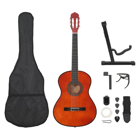 vidaXL 12-dielna klasická gitarová sada pre začiatočníkov 4/4 39"
