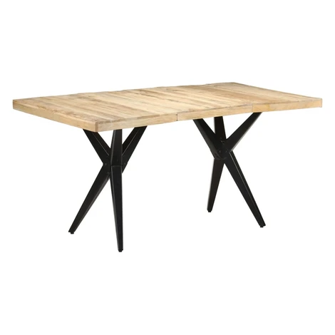 vidaXL Jedálenský stôl 160x80x76 cm surové mangovníkové drevo